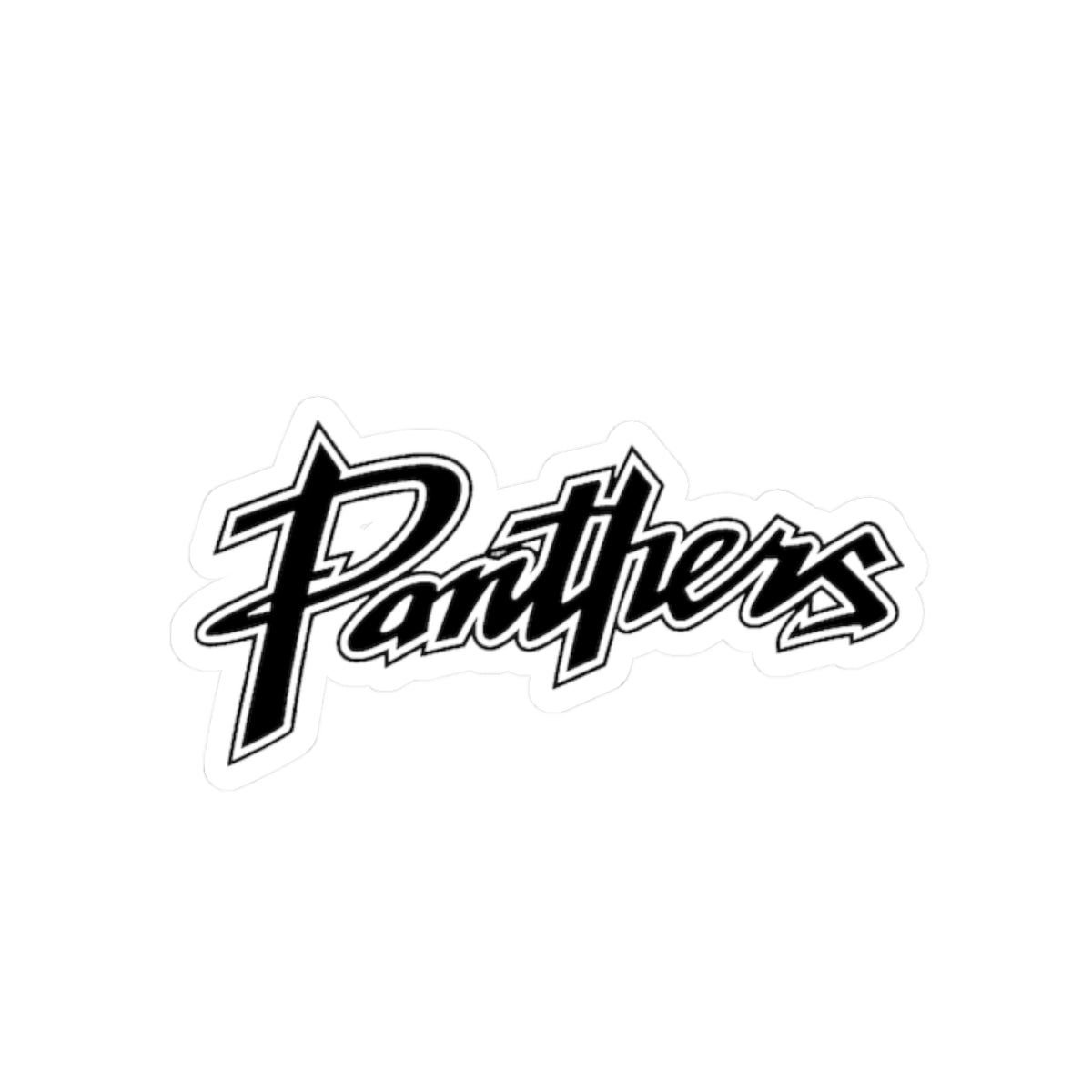 Panthers Script Kiss-Cut Sticker — Team Logo Decal for Laptops, Water Bottles & Gear