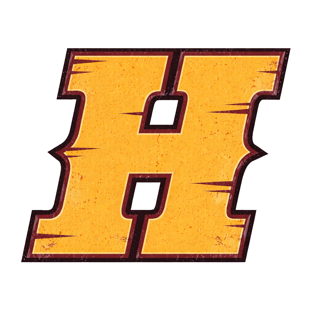 Vintage Letter H Kiss-Cut Sticker — Retro Yellow Monogram Decal for Laptops & Gear