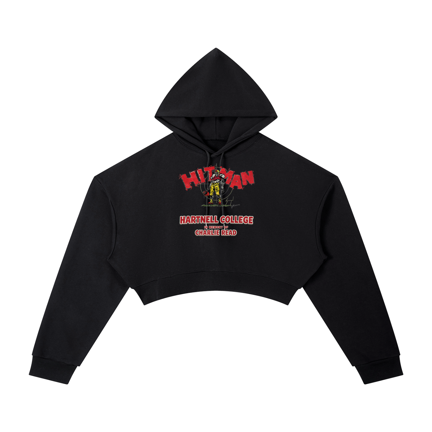 Womens Hitman Cropped Hoodie