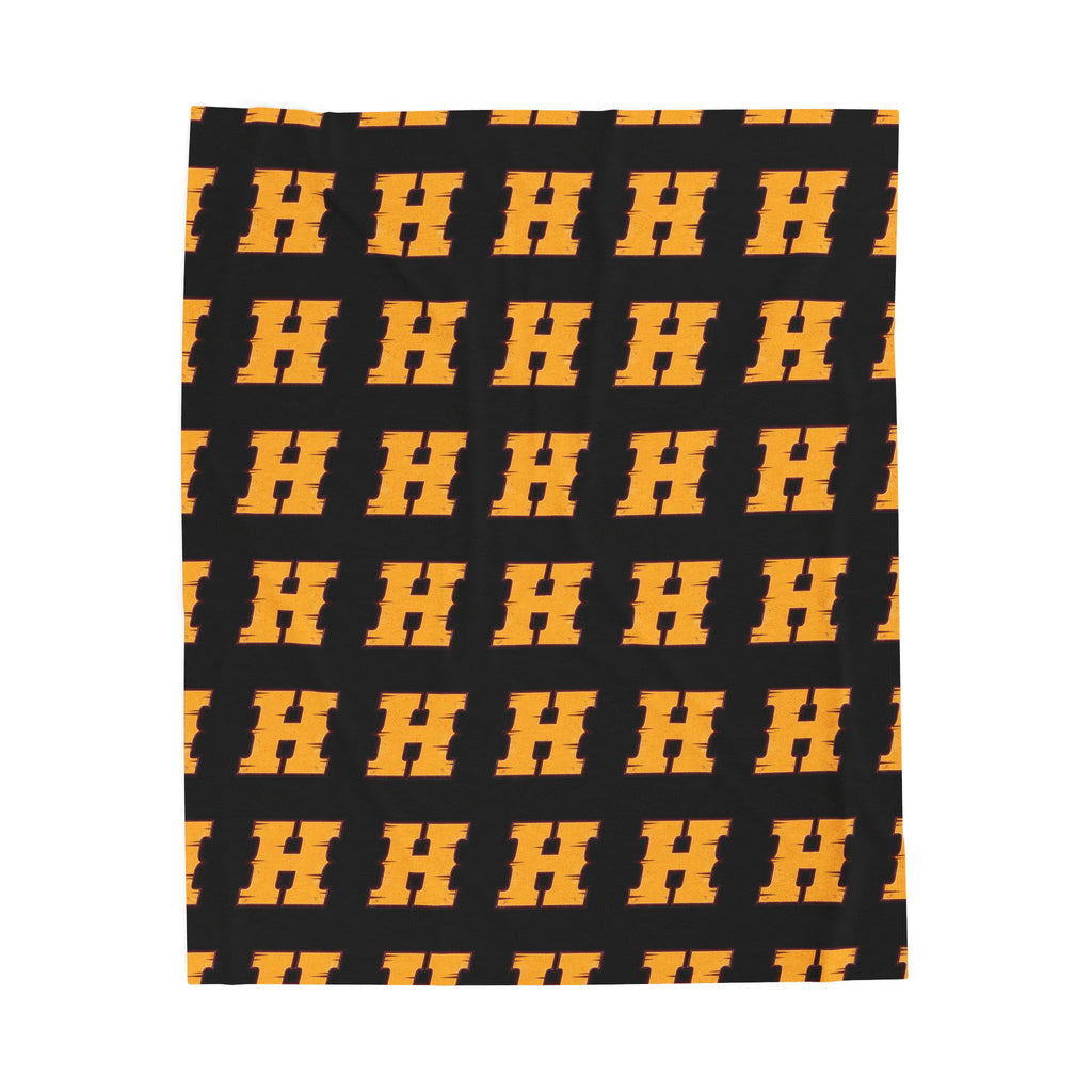 Hartnel H Velveteen Plush Blanket – Cozy Throw for Game Days & Dorm Decor