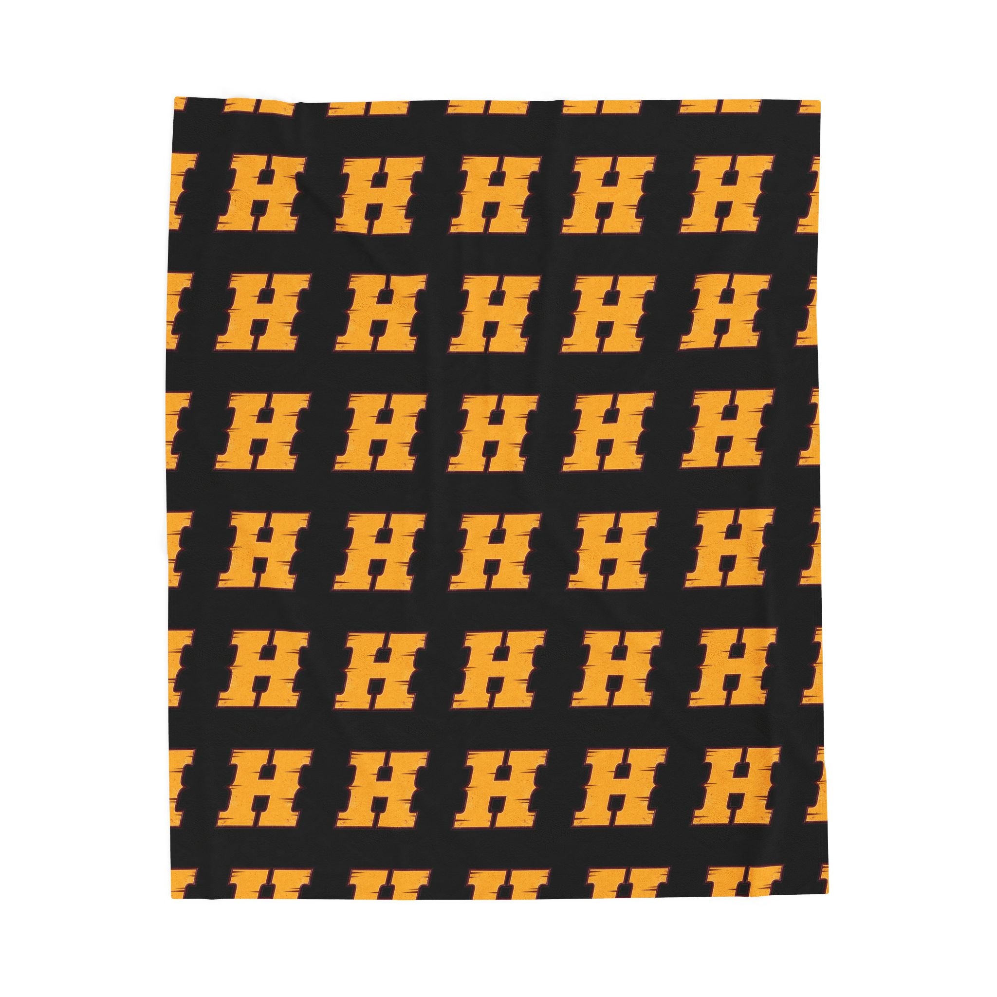 Hartnel H Velveteen Plush Blanket – Cozy Throw for Game Days & Dorm Decor