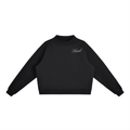 Womens Hmob Cursive Fleece Mock-Neck Crew Sweatshirt
