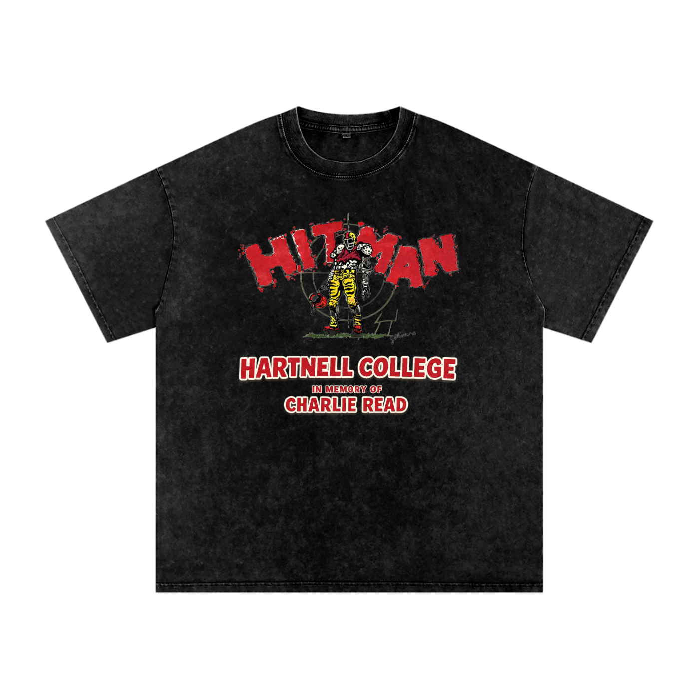Hitman Snow Washed Oversized Cotton T-Shirt
